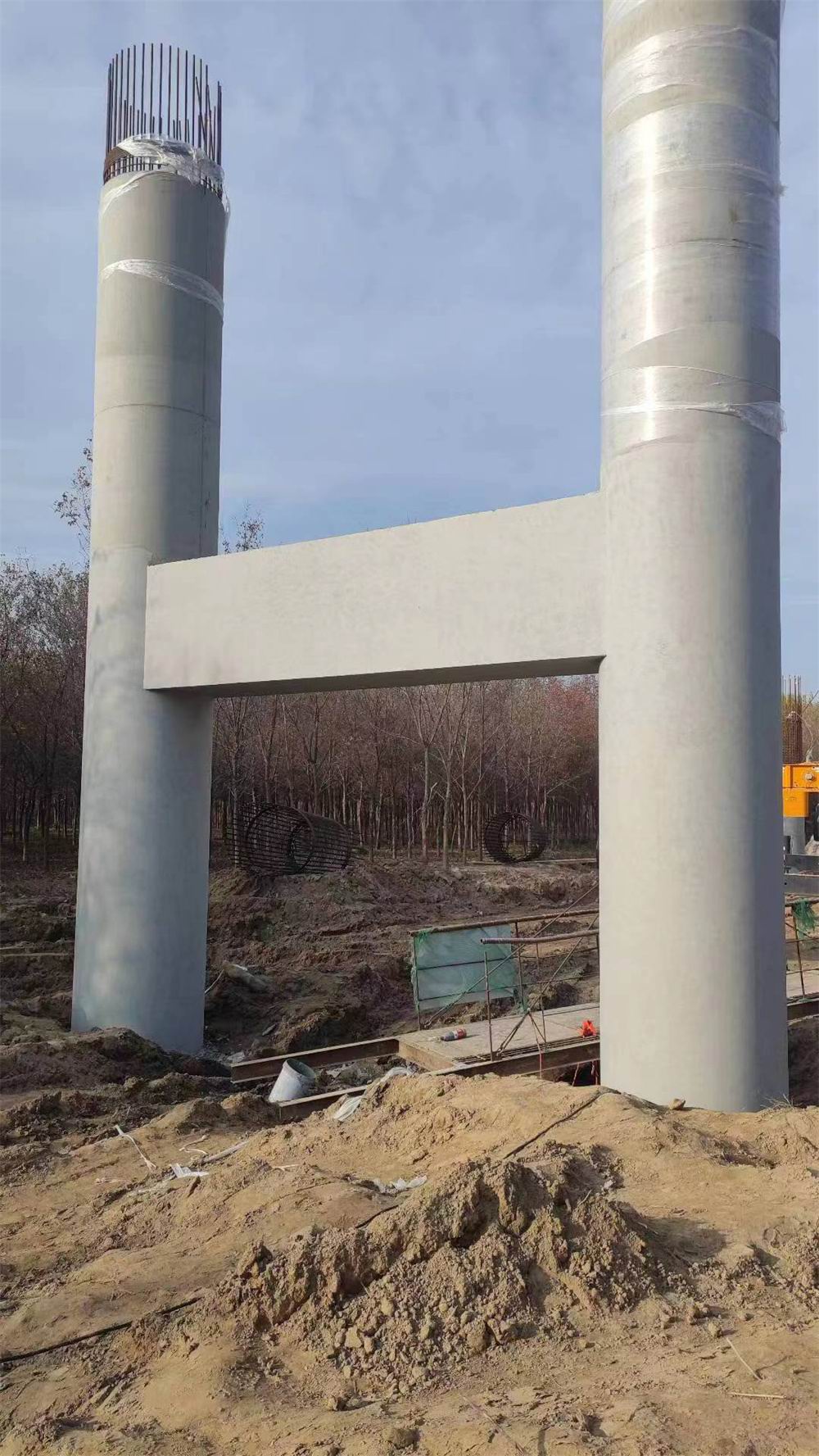 阳新高速民权段高架墩柱色差修复